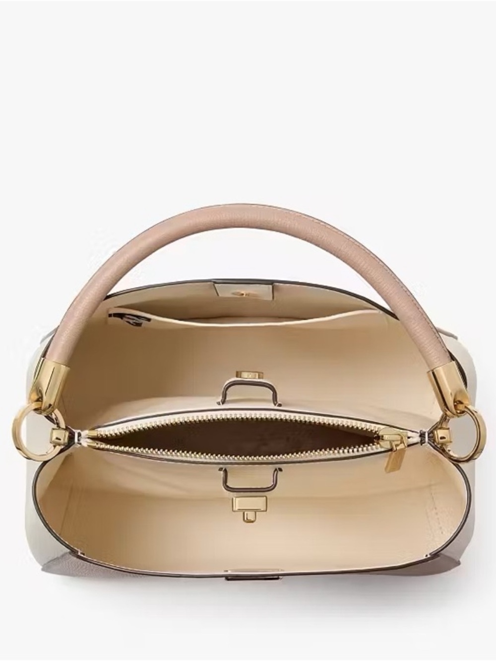 Kate Spade New York Phoebe Medium Top Handle Satchel Bag Toasted Hazelnut - Picture 4 of 5